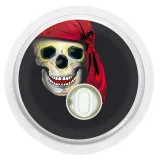 2x Totenkopf mit Mütze